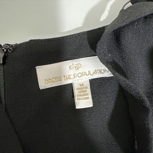 NEW $248 Dress the Population [ Medium ] Brooke‎ Twist Front Gown in Black - Picture 4 of 13